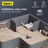 BSON Cordless Vacuum Cleaner - 35KPA Suction, Tangle-Free Roller Brush