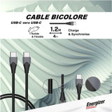 Buy Energizer USB-C/C2.0 Cable, 1.2 m, Black Online in Be3ah Kuwait