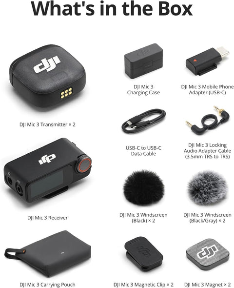 DJI Mic 3 (2 TX + 1 RX + Charging Case)