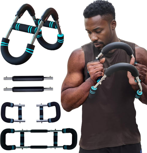 Black Bull Ultimate Twister Arm Trainer, Adjustable Chest Workout Equipment, Arm Trainer for Men, Chest Trainer for Men, Shoulder Muscle Training, Portable Spring Resistance Home Fitness Equipment