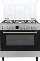 Vestel Gas Cooker 90x60, 5 Burners, Stainless Steel, Full Safety