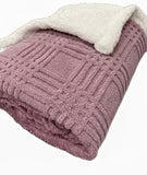 Plaid Embossed Grid Pattern Blanket,Size 200X230 CM