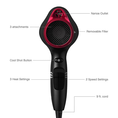 Panasonic nanoe Hair Dryer2000W3Nozzles