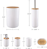 Bathroom Sanitary Set Pack of 6 White