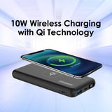 Buy Energizer QE20008PQ_BK, 20000 mAh Wireless Power Delivery Power Bank 15W Max - Black Online in Be3ah Kuwait