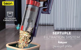 BSON Cordless Vacuum Cleaner - 35KPA Suction, Tangle-Free Roller Brush