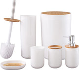 Bathroom Sanitary Set Pack of 6 White