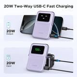 UGREEN 45328, Uno Magnetic Wireless Power Bank 10000mAh 20W - Purple