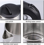 PURE Stainless Steel Electric Kettle with Auto Shut-Off – 2 L, 1500 W
