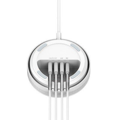 LDNIO Desktop Wireless Charging Station AW003 5 In 1 charging station with 15W wireless + PD30W+ QC18W+2Auto-ID Total 32W Fast charger.