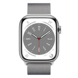 APPLE WATCH SERIES 8 GPS + CELLULAR 41MM SILVER STAINLESS STEEL CASE WITH SILVER MILANESE LOOP