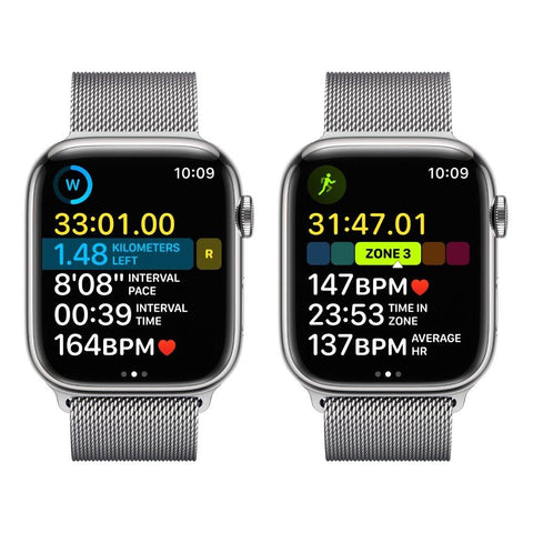 APPLE WATCH SERIES 8 GPS + CELLULAR 41MM SILVER STAINLESS STEEL CASE WITH SILVER MILANESE LOOP