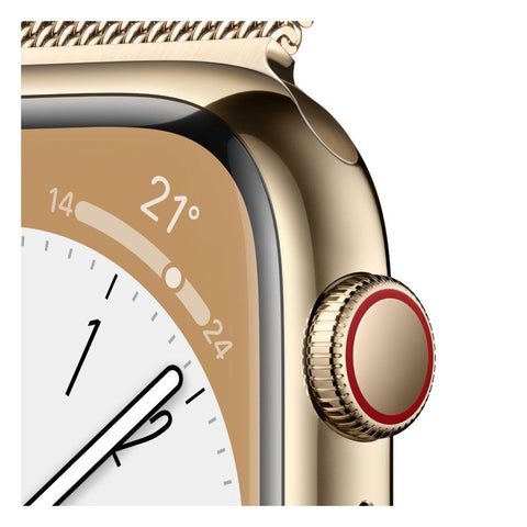 APPLE WATCH SERIES 8 GPS + CELLULAR 45MM GOLD STAINLESS STEEL CASE WITH GOLD MILANESE LOOP