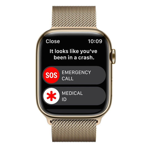 APPLE WATCH SERIES 8 GPS + CELLULAR 45MM GOLD STAINLESS STEEL CASE WITH GOLD MILANESE LOOP