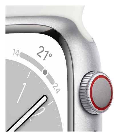 APPLE WATCH SERIES 8 GPS + CELLULAR 45MM SILVER ALUMINIUM CASE