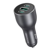 Ravpower 100W Global car charger, 3 ports, RP-VC1011 - Gray