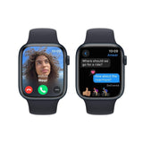 APPLE WATCH SERIES 9 GPS + CELLULAR 41MM MIDNIGHT ALUMINIUM CASE WITH LIGHT MIDNIGHT SPORT BAND - S/M