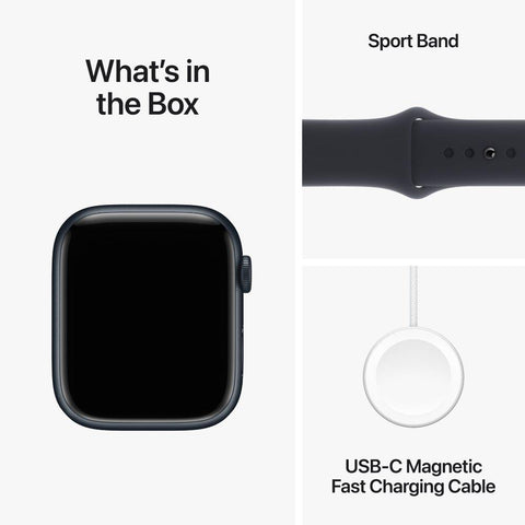 APPLE WATCH SERIES 9 GPS + CELLULAR 41MM MIDNIGHT ALUMINIUM CASE WITH LIGHT MIDNIGHT SPORT BAND - S/M