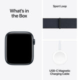Apple Watch SE 2GEN 2024 GPS 44mm Midnight Aluminum Case with Ink Sport Loop One Size