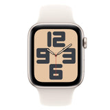 Apple Watch SE 2GEN 2024 GPS 44mm Starlight Aluminium Case with Starlight Sport Band - M/L