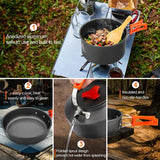 Naturehike Wild Trekkin Aluminium Alloy Pot Set - Dark Grey (4pcs)