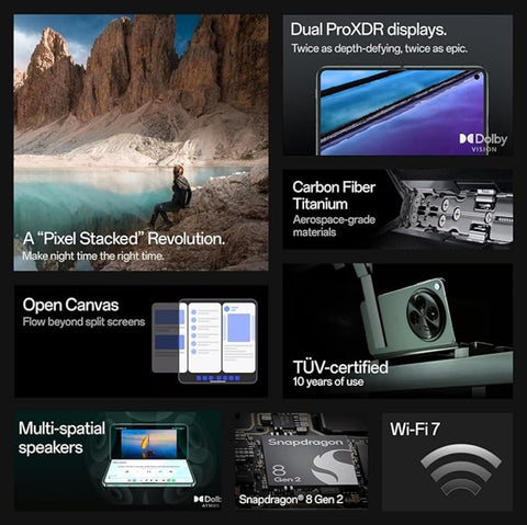 OnePlus Open 5G Foldable Smartphone – 16GB RAM, 512GB UFS 4.0 Storage, Snapdragon 8 Gen 2, Hasselblad Cameras