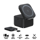 Baseus MagPro 3-in-1 Qi2 Magnetic Wireless Charger 25W – Black