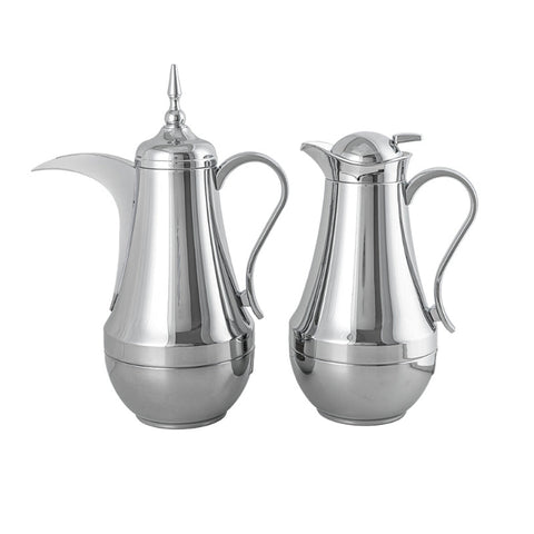 Vaccum Flask Set - 2x1liter - Silver