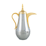 Coffee Dallah - 1L - Chrome/Gold