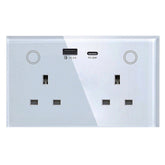 Gopeta, WiFi 13A UK Double Socket with 2 USB outlets (USB-A & USB-C)