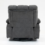 Black Bull Premium Sofa Swivel Rocker Recliner Size (H:101 W: 89.5 cm)- Fabric Dark Grey (Free Delivery and Installation)