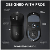 Logitech PRO X SUPERLIGHT 2c Compact Wireless Gaming Mouse - Black