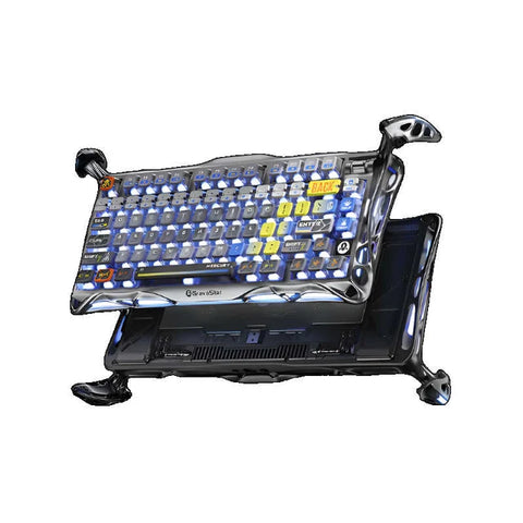 GravaStar Mercury K1 Pro 75% Wireless Mechanical Gaming Keyboard-Interstellar Silver