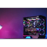 DarkFlash DY470 ATX Mid Tower Gaming Case - Black (4 ARGB Fans Included)