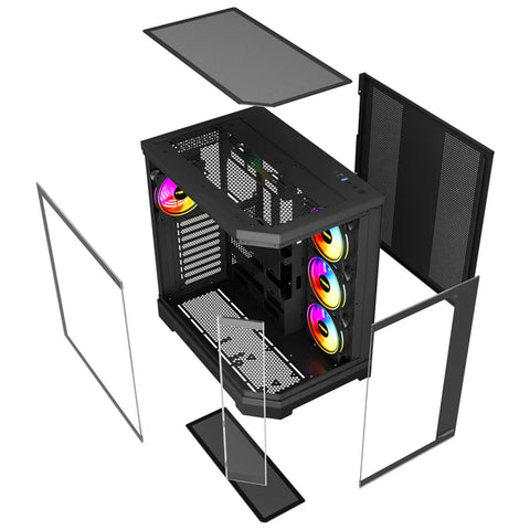 Twisted Minds Vanguard Tempered Glass ATX Mid Tower Gaming Case - Black