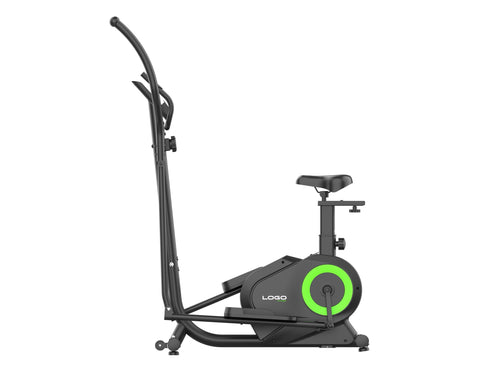 Black Bull 2-in-1 Elliptical Cross Trainer with Seat, 120KG Capacity
