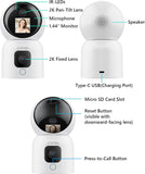 ZOSI INDOOR PT CAMERA WITH SCREEN,DUAL LENS 3MP+3MP
