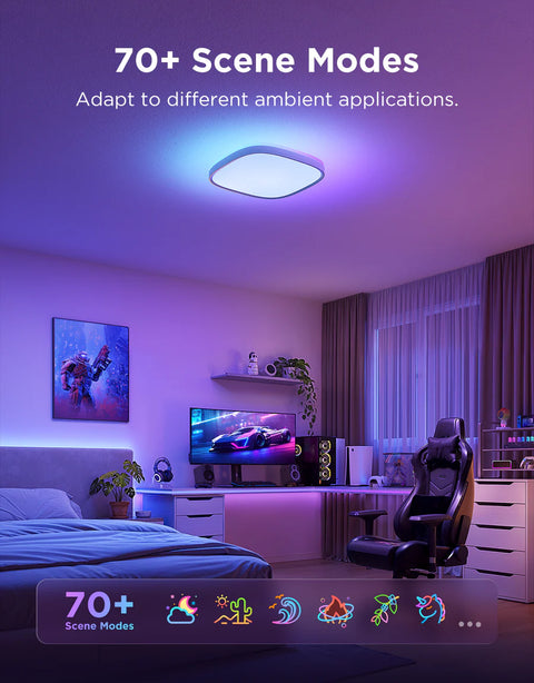Govee 30cm RGBWW + RGBIC Smart Square Ceiling Light - H80A4