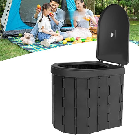 Portable Foldable Toilet Bucket & Trash Can for Outdoor & Camping