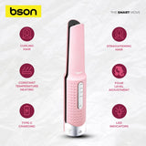 BSON Lock Hair Styler - Wireless Straightener & Curler with Heat Adjustment