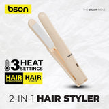 BSON 2-in-1 Hair Styler - Straightener & Curler with 40 Million Ions