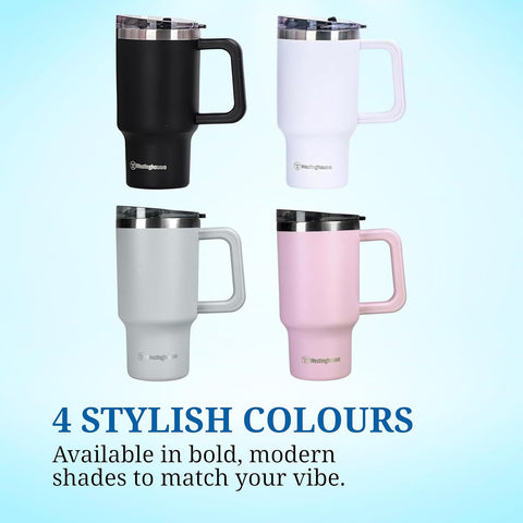 ويستنجهاوس، كوب معزول من الستانلس ستيل مزدوج الجدار، يحافظ على السخونة لمدة 6 ساعات والبرودة لمدة 9 ساعات