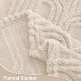 Wajade Fleece Throw Blanket, Fluffy Faux Fur Blanket for Bed Sofa Couch, Soft Warm Thick Blanket,Size 200X230 CM