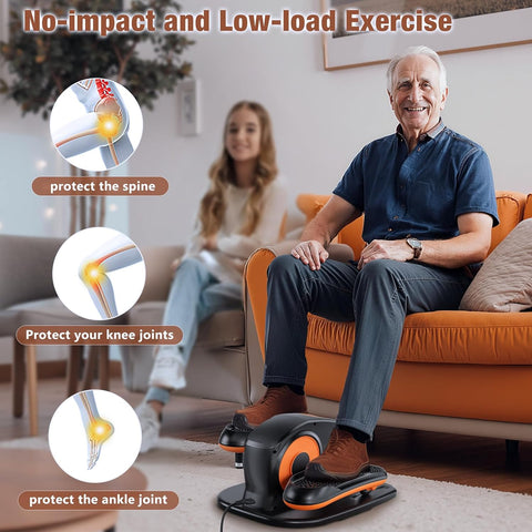 Under Desk Elliptical Exercise Machine, Ellipse Leg Exerciser with Remote