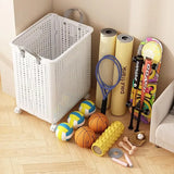 • Khamsan 55L Large Rolling Laundry Basket, Foldable with Handle