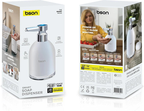 BSON Smart Soap Dispenser - Touchless, Adjustable Foam & Fast Charging