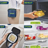 Borosil Klip N Store Lunchbox Set with Bag – 2 × 320 ml