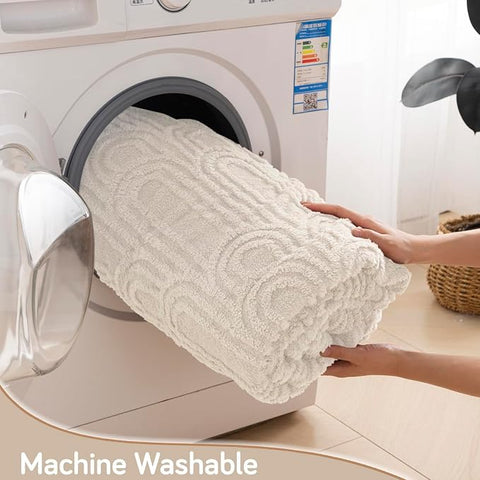 Wajade Fleece Throw Blanket, Fluffy Faux Fur Blanket for Bed Sofa Couch, Soft Warm Thick Blanket,Size 200X230 CM