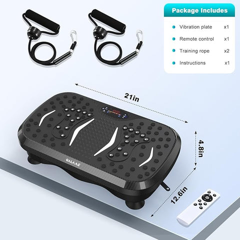 Be3ah Vibration Plate Exercise Machine, Carbon Fibre Vibration Plate