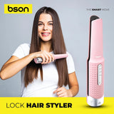BSON Lock Hair Styler - Wireless Straightener & Curler with Heat Adjustment